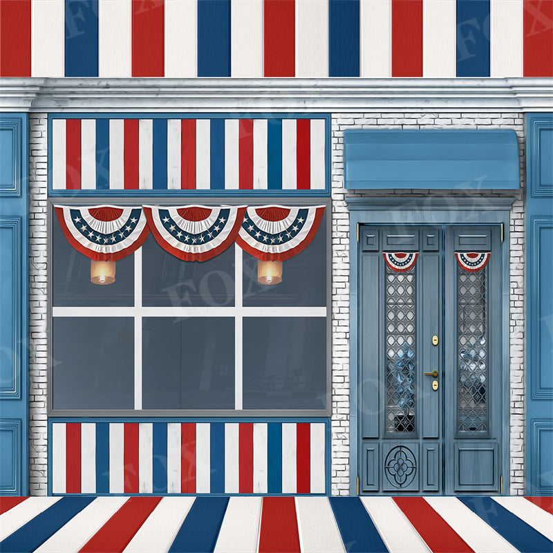 Fox 4th of July Shop Vinyl Photography Backdrop Designed by JT photography