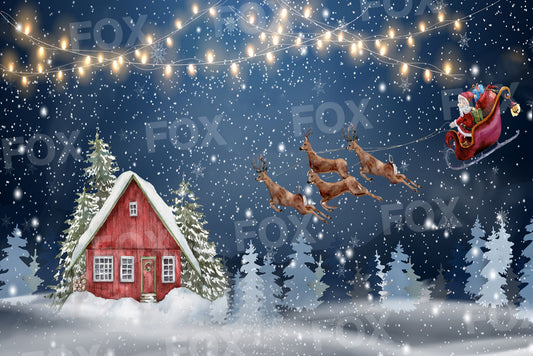 Fox Merry Christmas Winter is Coming Vinyl Photos Backdrop