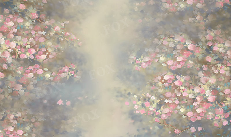 Fox Flowers Portrait Art Photography Vinyl Backdrop