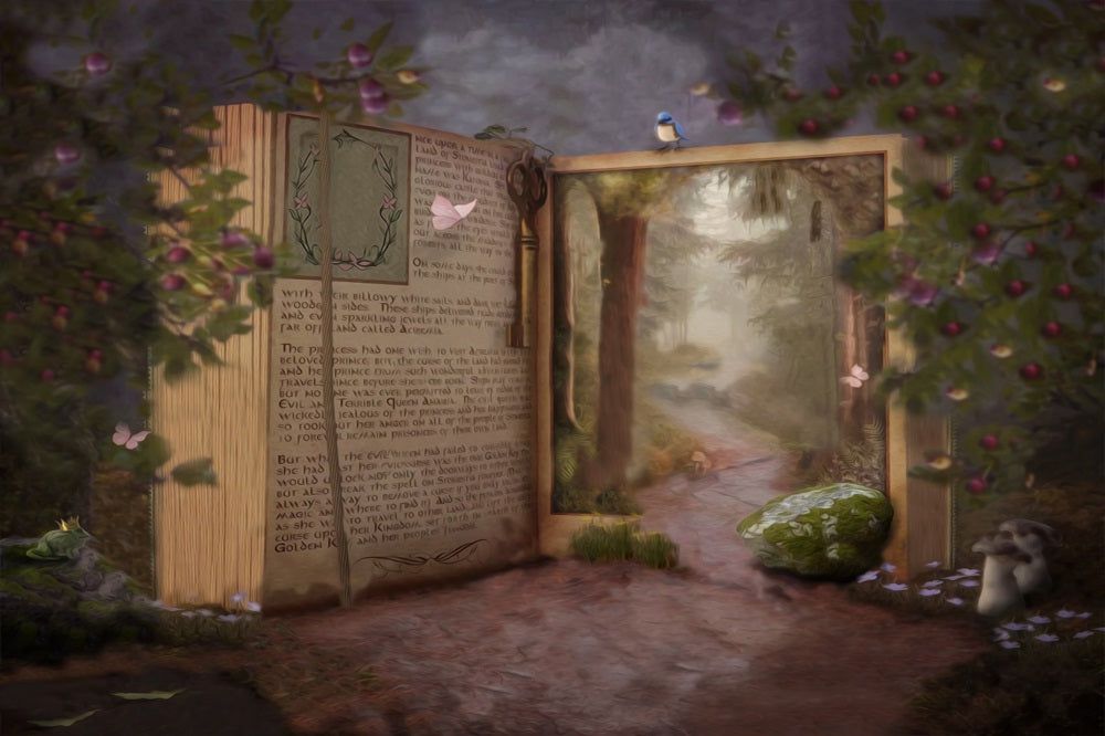 Fox Storybook Art Jungle Vinyl Photography Backdrop