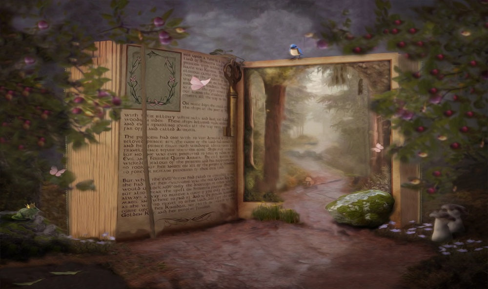 Fox Storybook Art Jungle Vinyl Photography Backdrop