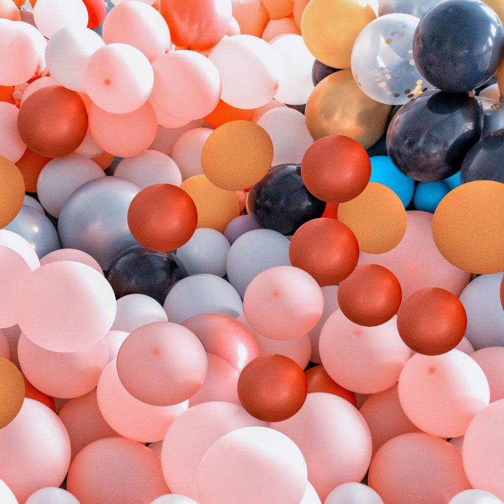 Fox Balloon Birthday Cakesmash Colorful Vinyl/Fabric Photography Backdrop
