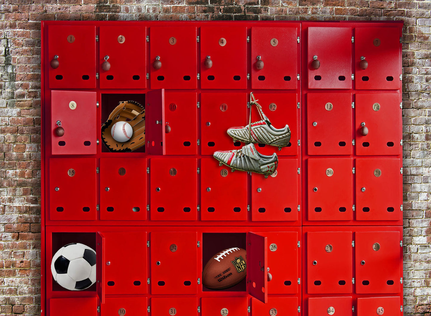 Fox Sport Football Baseball Locker Room Vinyl Backdrop