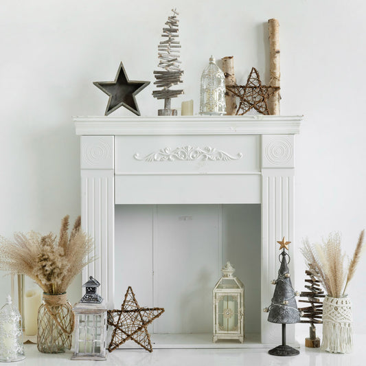 Fox White Christmas Winter Light Vinyl Backdrop