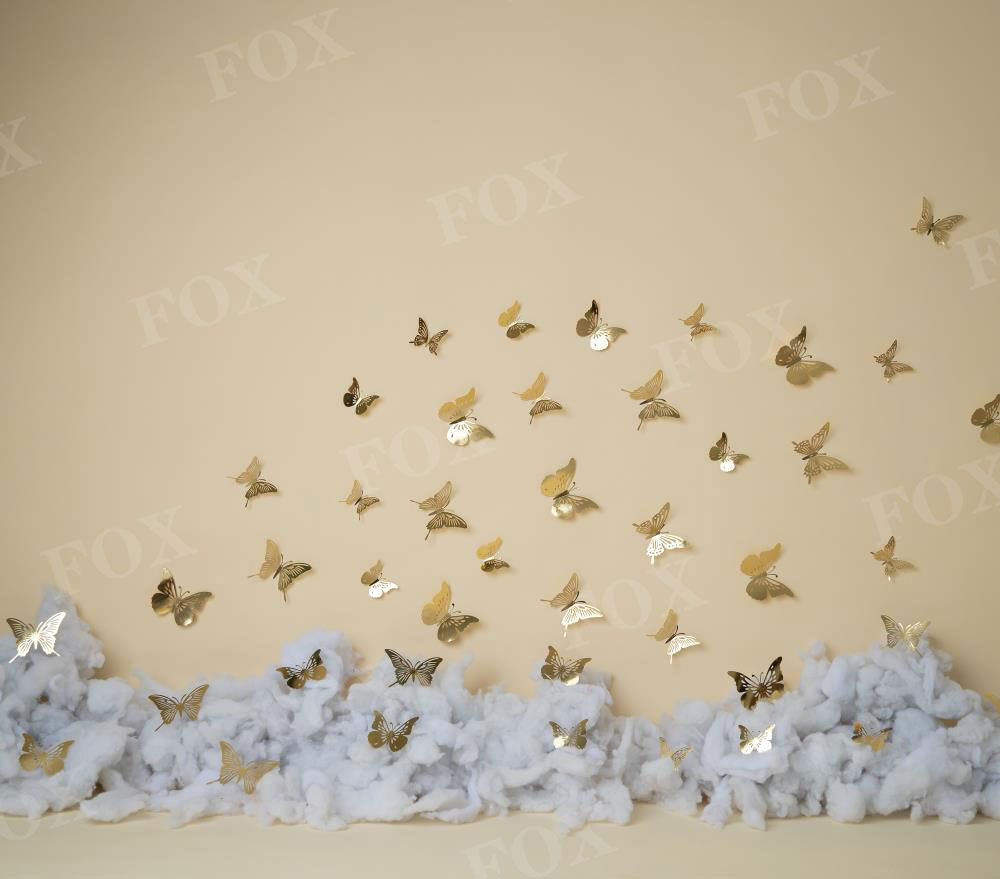 Fox Butterfly Wall Birthday Vinyl Backdrop Designed By Blanca Perez
