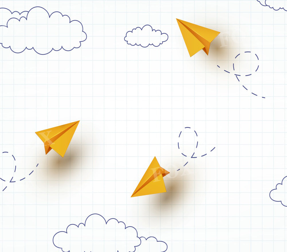 Fox Back to School Thinking Lesson Vinyl Backdrop