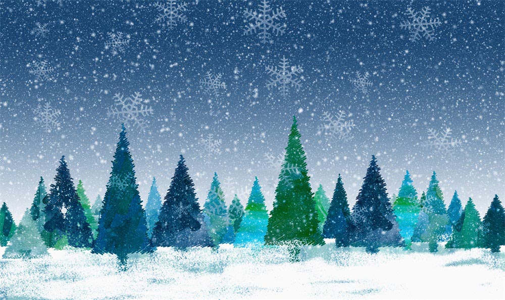 Fox Winter Snow Photostudio Vinyl Backdrop