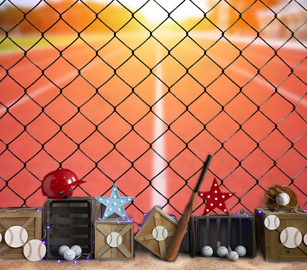 Fox Sport Tennis Court Wire Vinyl Backdrop for Photography Designed by JT photography
