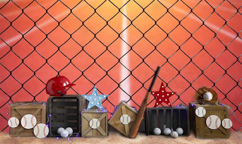Fox Sport Tennis Court Wire Vinyl Backdrop for Photography Designed by JT photography