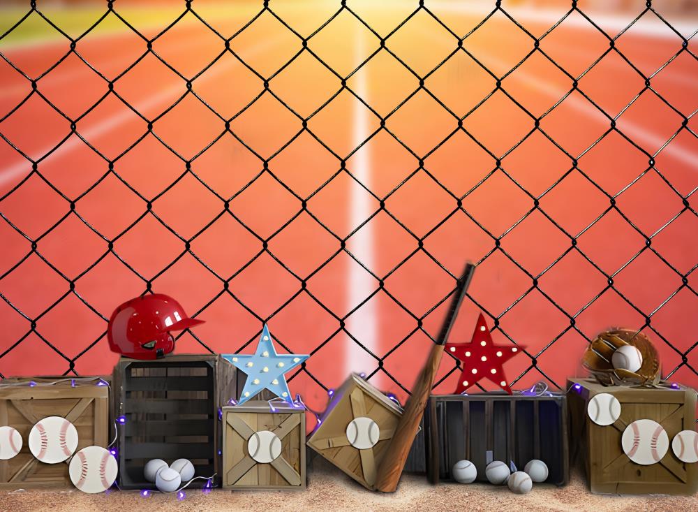 Fox Sport Tennis Court Wire Vinyl Backdrop for Photography Designed by JT photography
