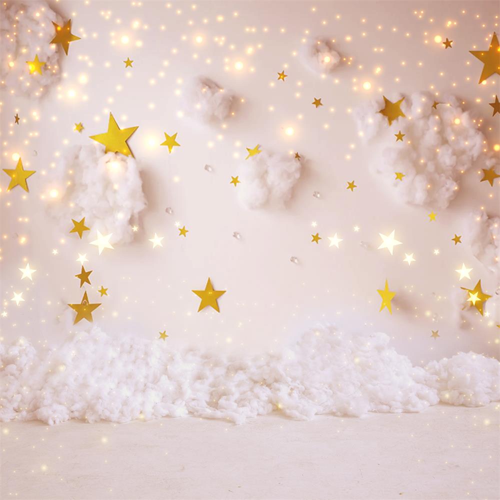 Fox Stars and Clouds Children Photography Vinyl Backdrop