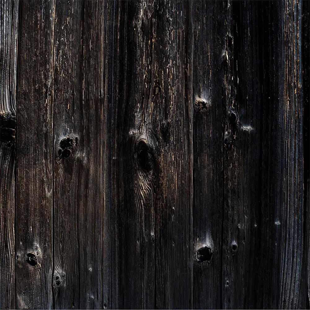 Fox Black Textured Wood Vinyl Backdrop