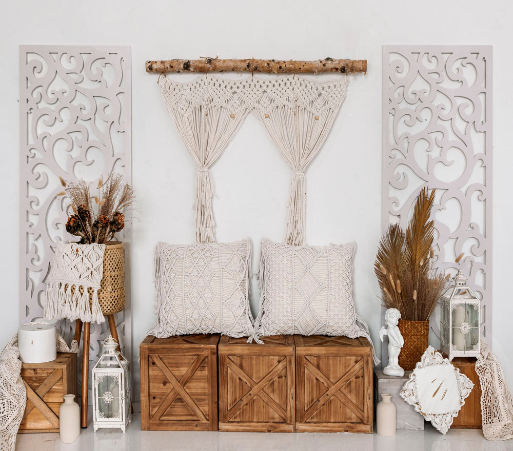 Fox Boho Tapestry Vinyl Backdrop for Photography