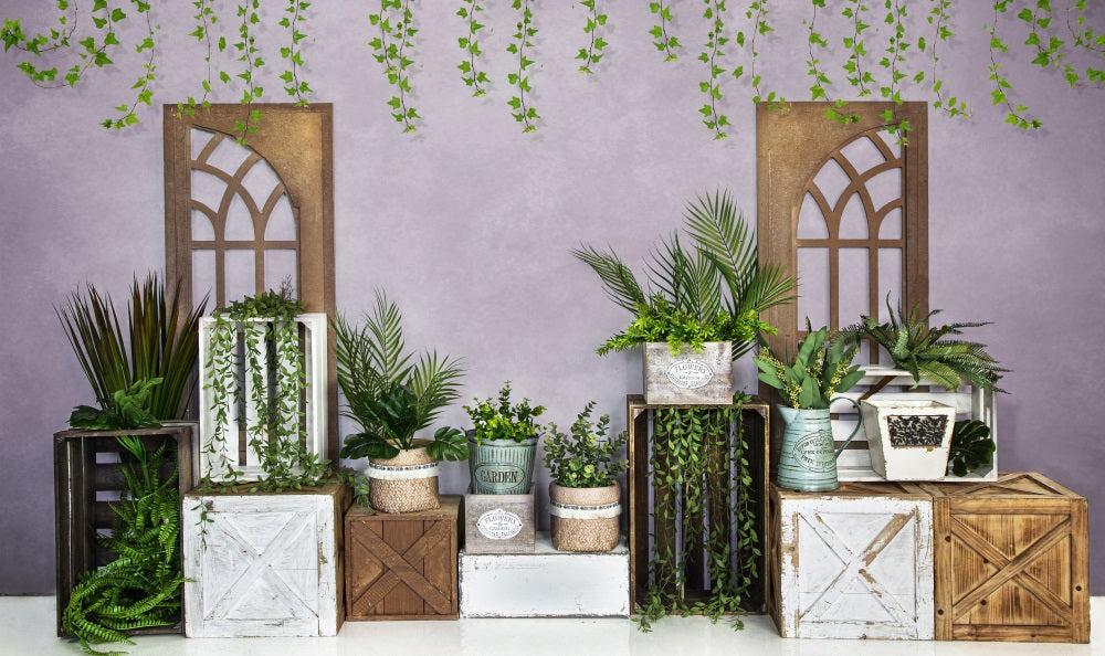 Fox Spring Garden Green Photography Vinyl Backdrop
