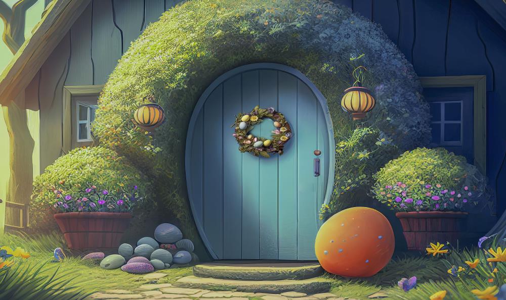 Fox Easter The World of Forest Magic Vinyl/Fabric Backdrop Designed by Blanca Perez