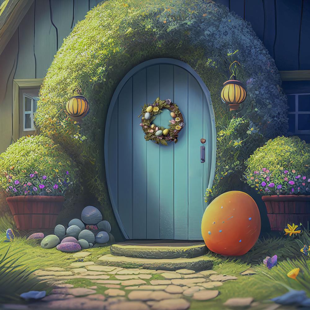 Fox Easter The World of Forest Magic Vinyl/Fabric Backdrop Designed by Blanca Perez