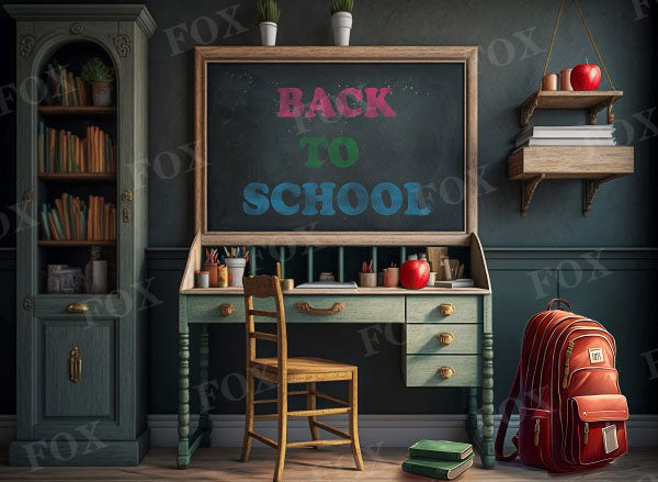 Fox Back To School Classroom Vinyl Backdrop Designed By Blanca Perez