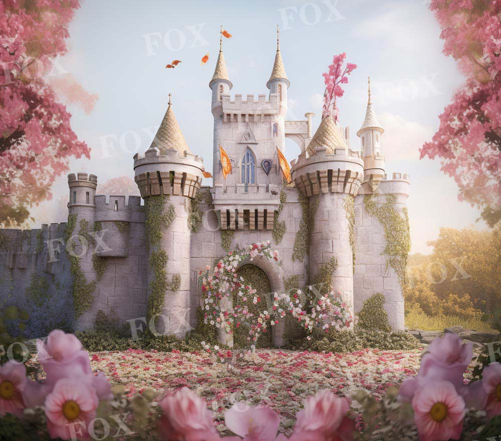 Fox Spring Castle Garden Vinyl/Fabric Backdrop