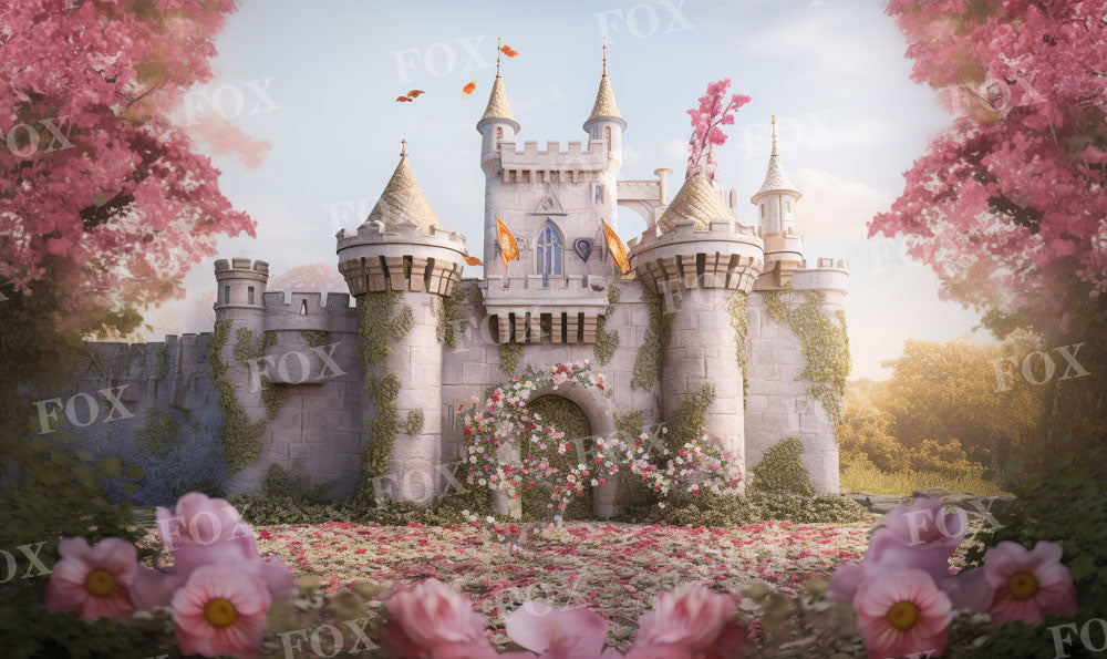 Fox Spring Castle Garden Vinyl/Fabric Backdrop