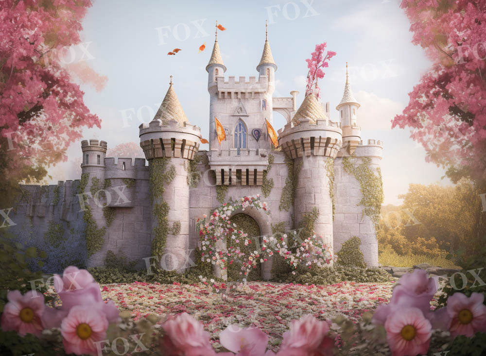 Fox Spring Castle Garden Vinyl/Fabric Backdrop