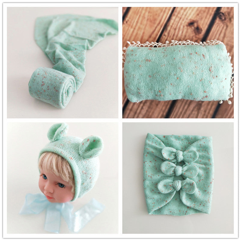 Fox Knit Newborn Baby Wraps 4 pcs Set Photo Prop - Foxbackdrop