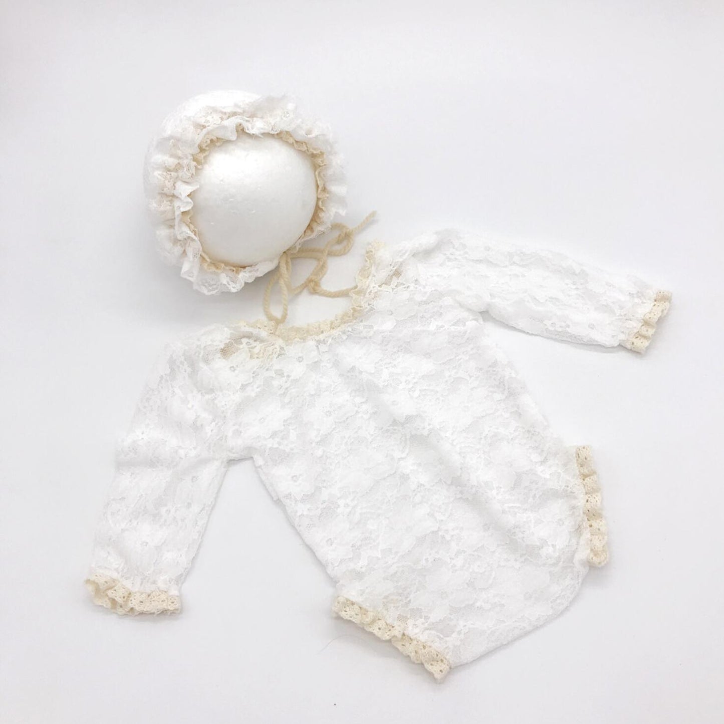 Fox 2pcs/set Lace Newborn Outfits Clothing Photoshoot - Foxbackdrop