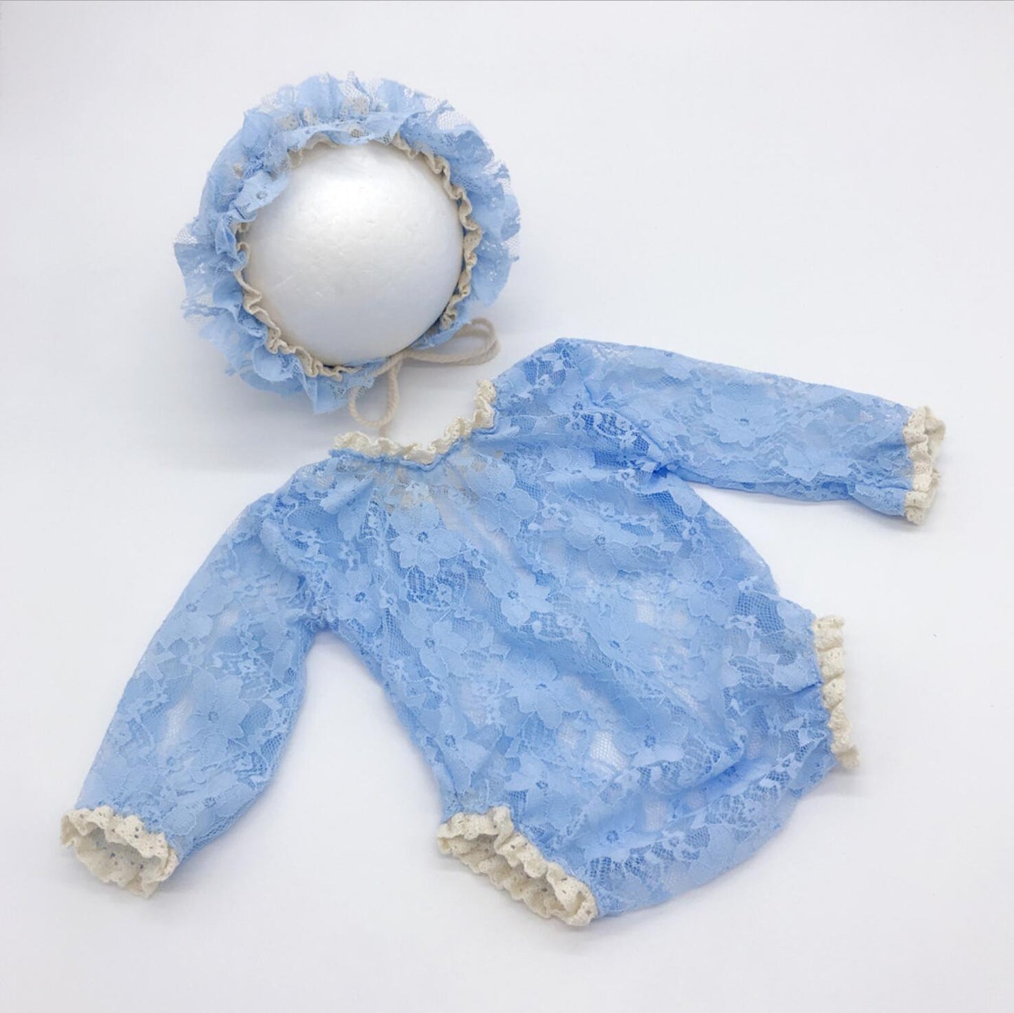Fox 2pcs/set Lace Newborn Outfits Clothing Photoshoot - Foxbackdrop