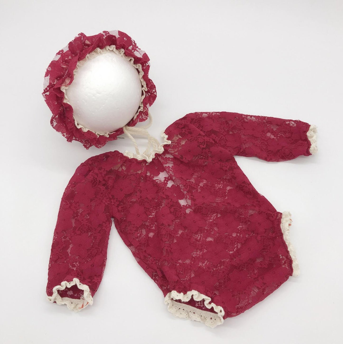 Fox 2pcs/set Lace Newborn Outfits Clothing Photoshoot - Foxbackdrop
