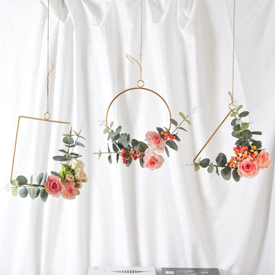 Fox 3pcs Artificial Flower Garland Wrought iron Props Fotography - Foxbackdrop