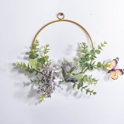 Fox Simulation Lilac Garland Green Plants Wall Decoration Photo studio - Foxbackdrop
