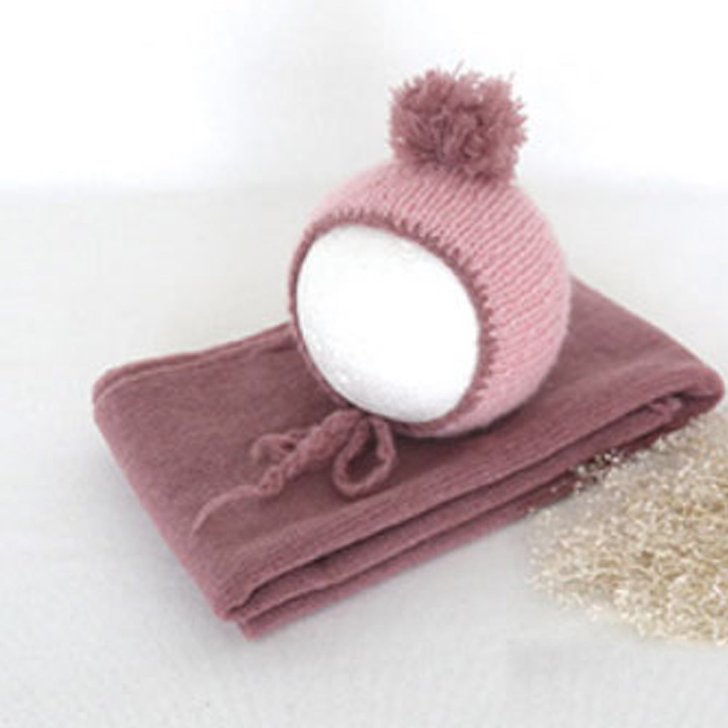 Fox 2pcs 32x150cm Newborn Baby Wrap Cloth Hat for Photography - Foxbackdrop