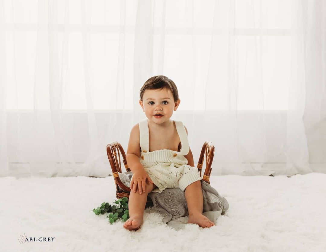 Fox Retro Bamboo Crib for Newborn Photo Props - Foxbackdrop