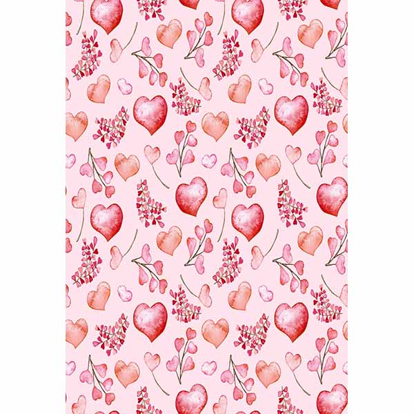 Fox Rolled Vinyl Pink Flowers Valentine's Day Backdrops - Foxbackdrop