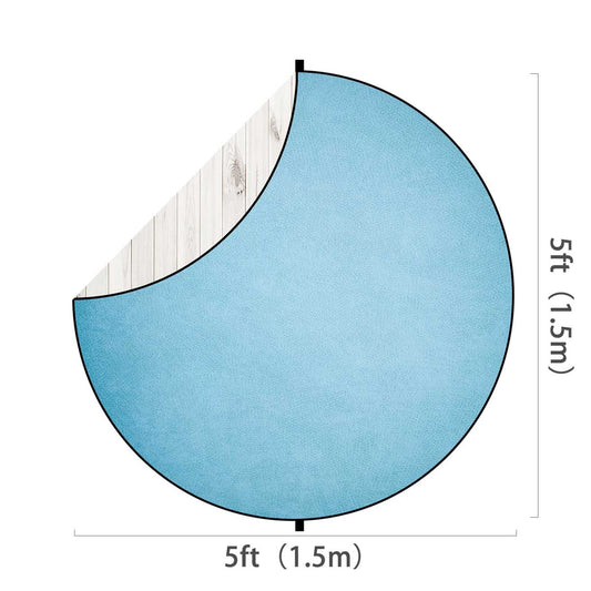 Fox Abstract Blue/ White Wood Collapsible Backdrop 5x5ft(1.5x1.5m) - Foxbackdrop