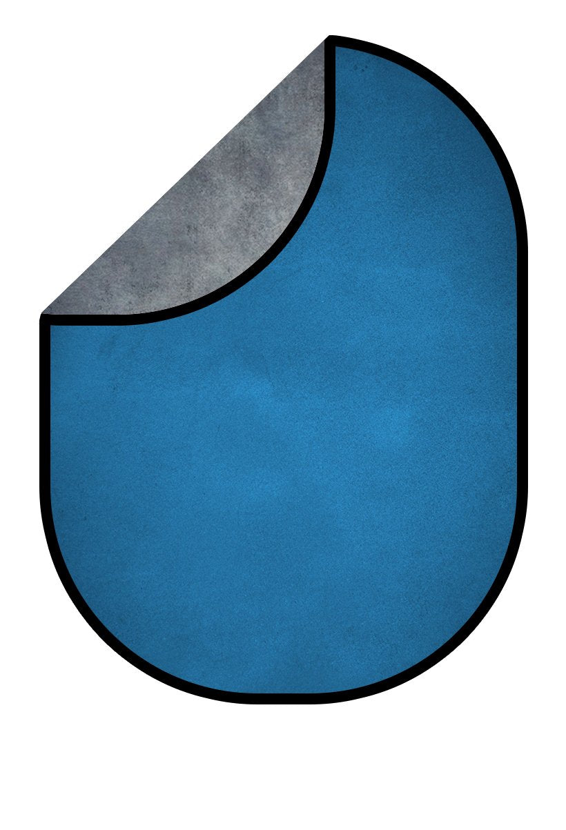 Fox Abstract Gray Green/Abstract Royal Blue Collapsible Backdrop Photography 5X6.5ft(1.5x2m) - Foxbackdrop