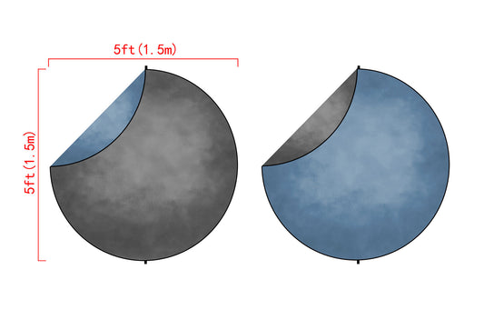 Fox Abstract Gray/Blue Collapsible Photography Backdrop 5x5ft(1.5x1.5m) - Foxbackdrop