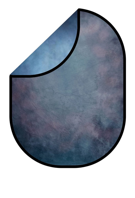 Fox Blue Purple Gradient Abstract Texture/ Dark Blue Green mixed Brown Red Collapsible Backdrop Photography 5X6.5ft(1.5x2m) - Foxbackdrop