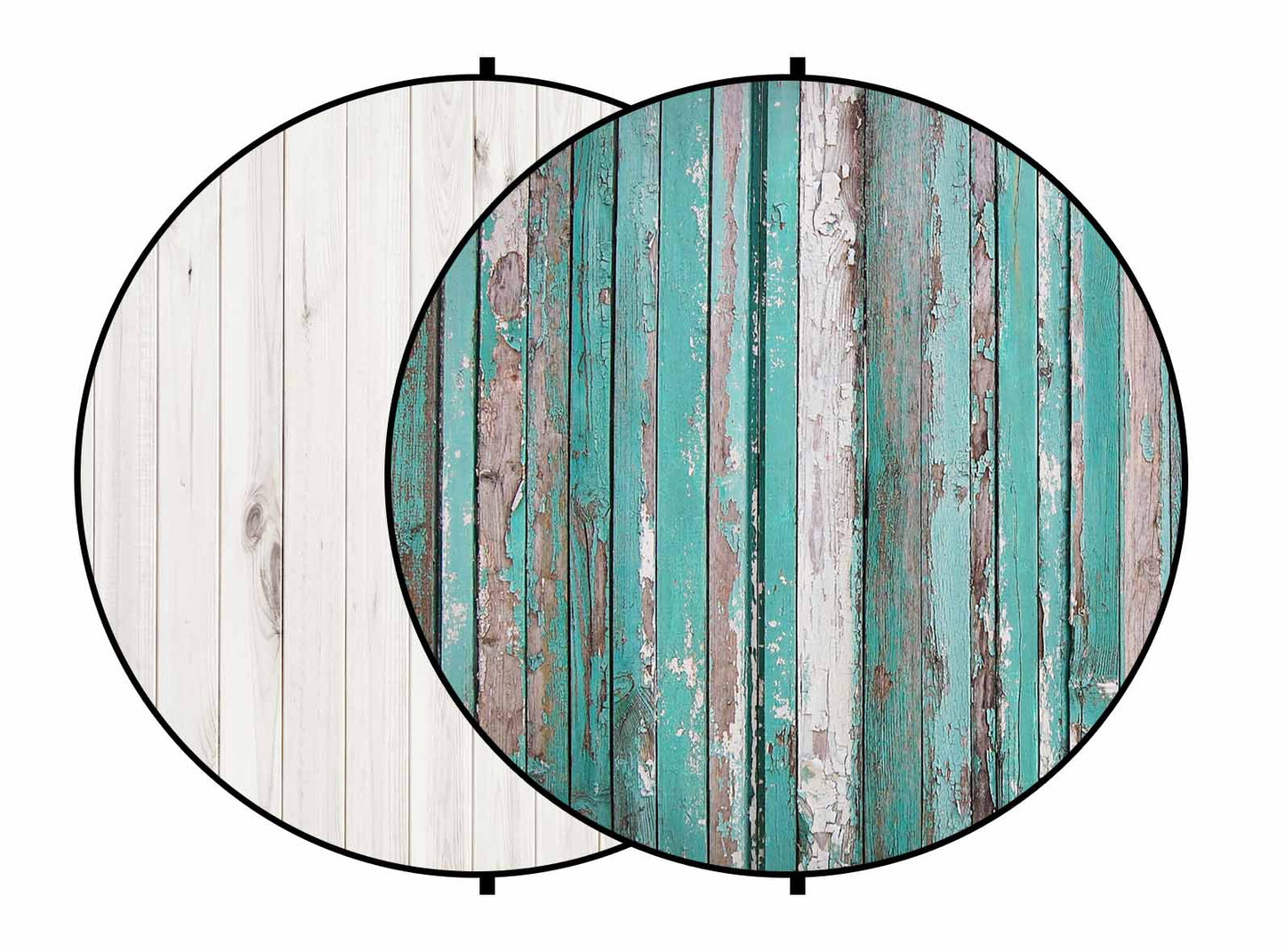 Fox Green/White Wood Collapsible Portrait Backdrop 5x5ft(1.5x1.5m) - Foxbackdrop