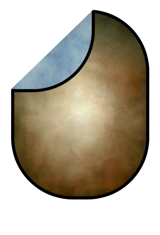 Fox Blue Newborn Texture/ Brown Old Master Collapsible Backdrop Photography 5X6.5ft(1.5x2m) - Foxbackdrop