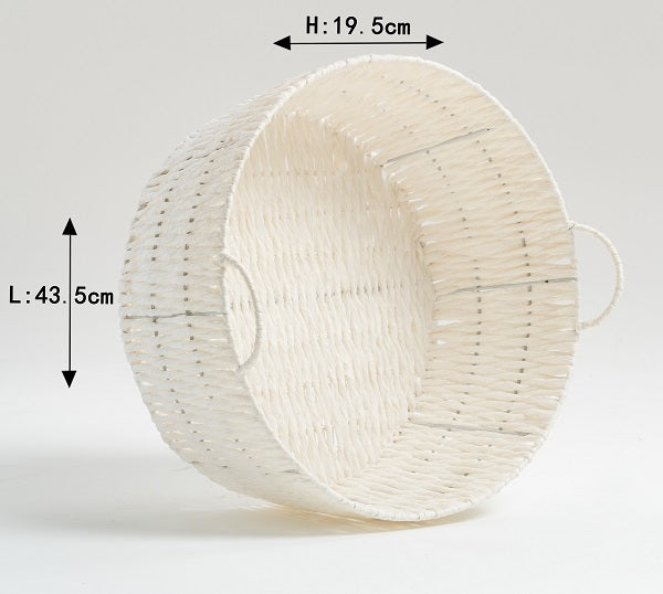 Fox Iron Knitting White Basket for Newborn Photoshoot Props