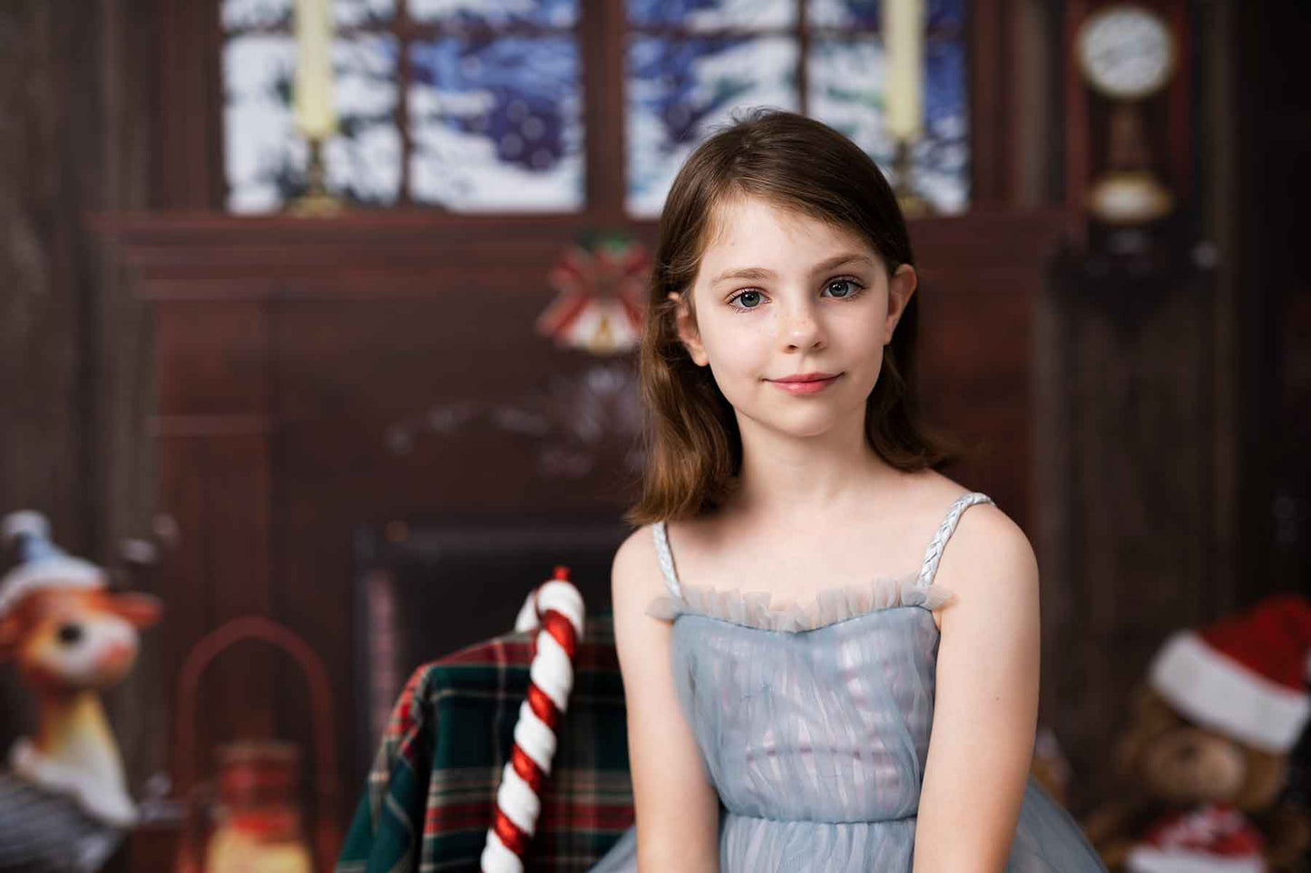 Fox Snow Fire Toy Christmas Vinyl Photo Backdrop