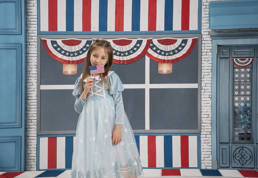 Fox 4th of July Shop Vinyl Photography Backdrop Designed by JT photography