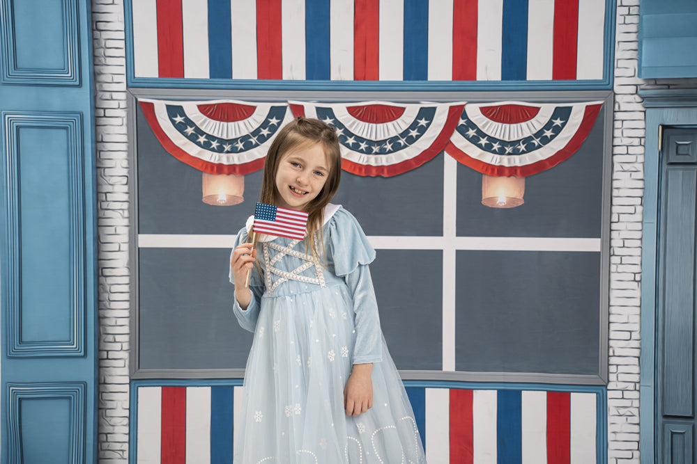 Fox 4th of July Shop Vinyl Photography Backdrop Designed by JT photography