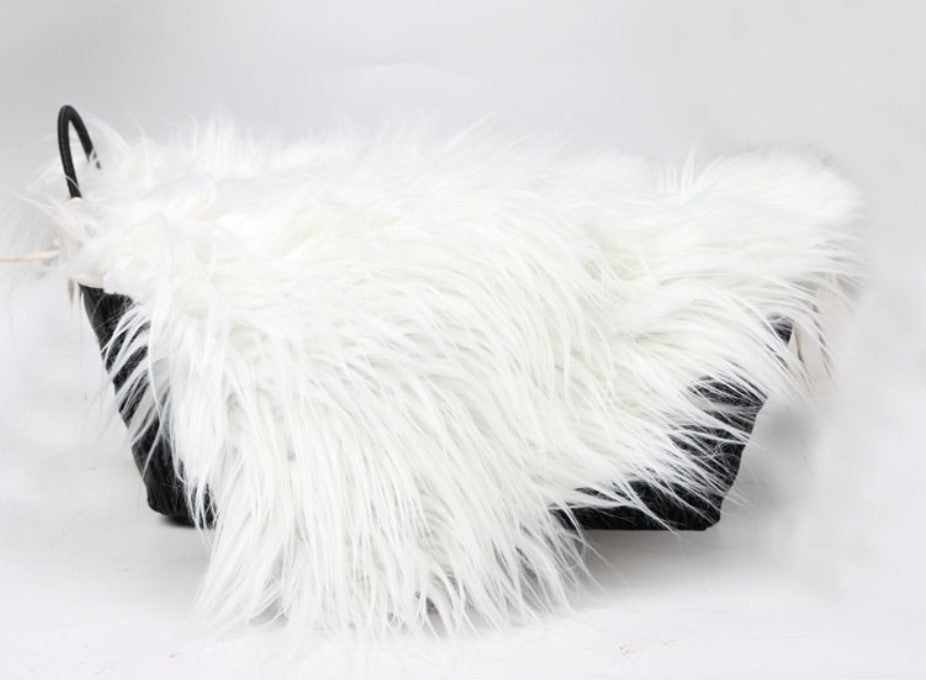 Fox 100x85cm Children photography Fur rugs props for newborn Blankets - Foxbackdrop