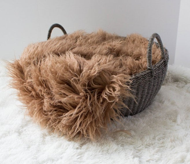 Fox 100x85cm Children photography Fur rugs props for newborn Blankets - Foxbackdrop