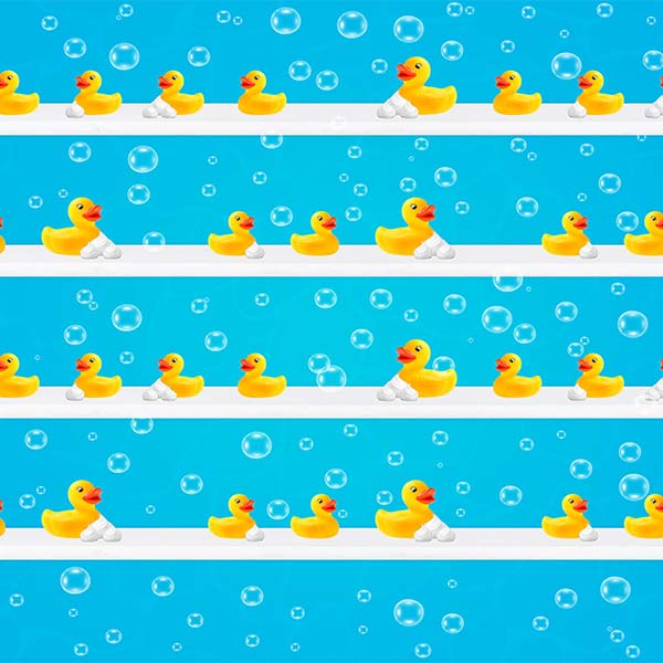Fox Rolled Yellow Duck Children Milk Bath Vinyl Backdrop - Foxbackdrop
