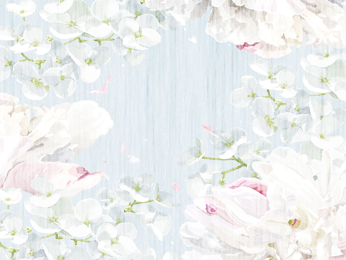 Fox Rolled White Flowers Vinyl Photography Backdrop - Foxbackdrop