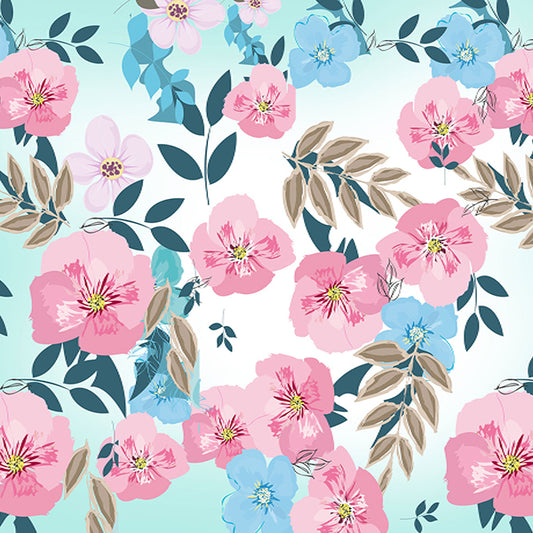 Fox Pink Watercolors Flower Vinyl Backdrop - Foxbackdrop