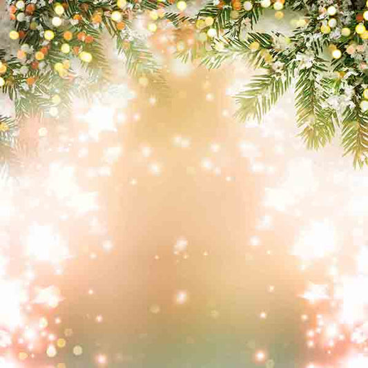 Fox Rolled Shine Christmas Vinyl Photos Backdrop - Foxbackdrop