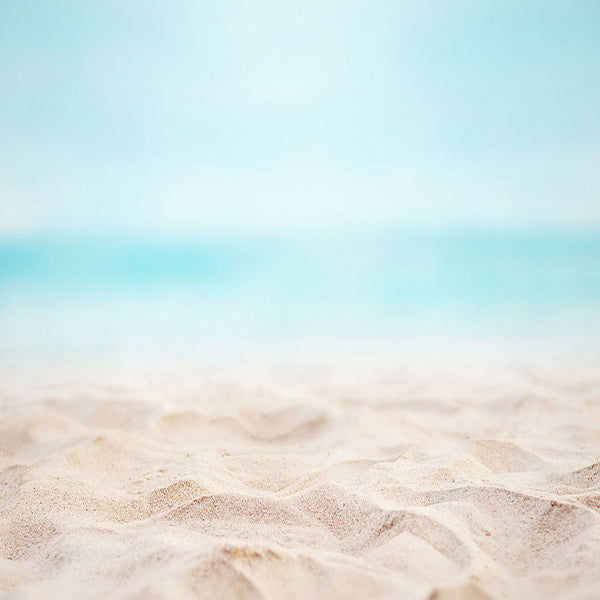Fox blue Ocean Beach Summer Vinyl Backdrop - Foxbackdrop